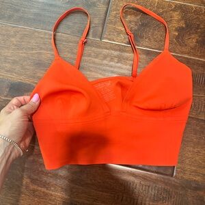 Free People Sculpted Longline Bralette — Bright Orange